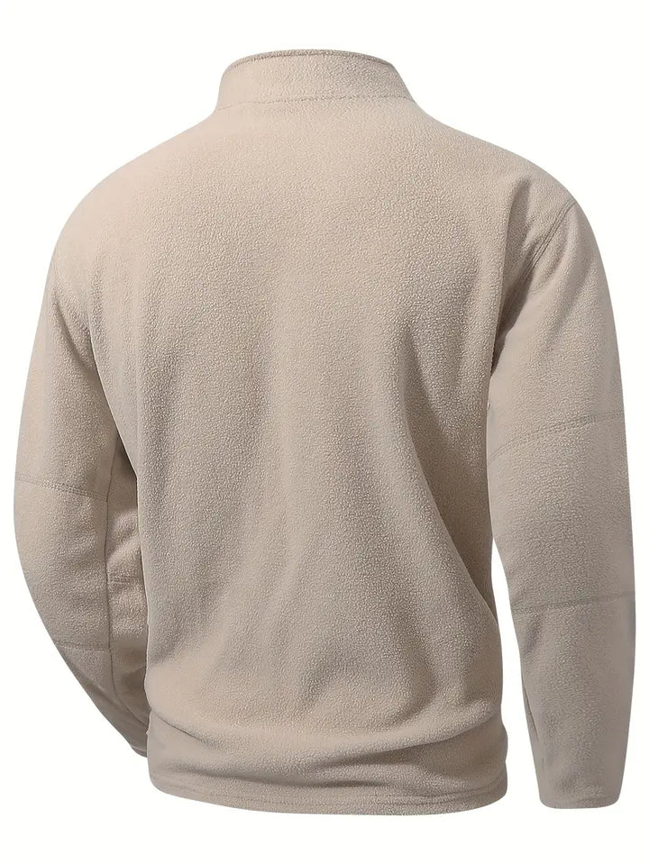 Maurits – Sweatjacke Mit Halbem Reißverschluss Und Stehkragen