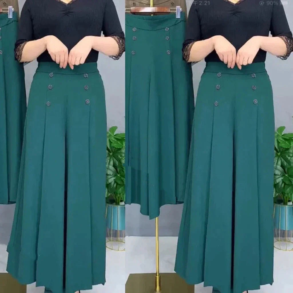 Malou - Stilvolle Bundfaltenhose mit weitem Bein
