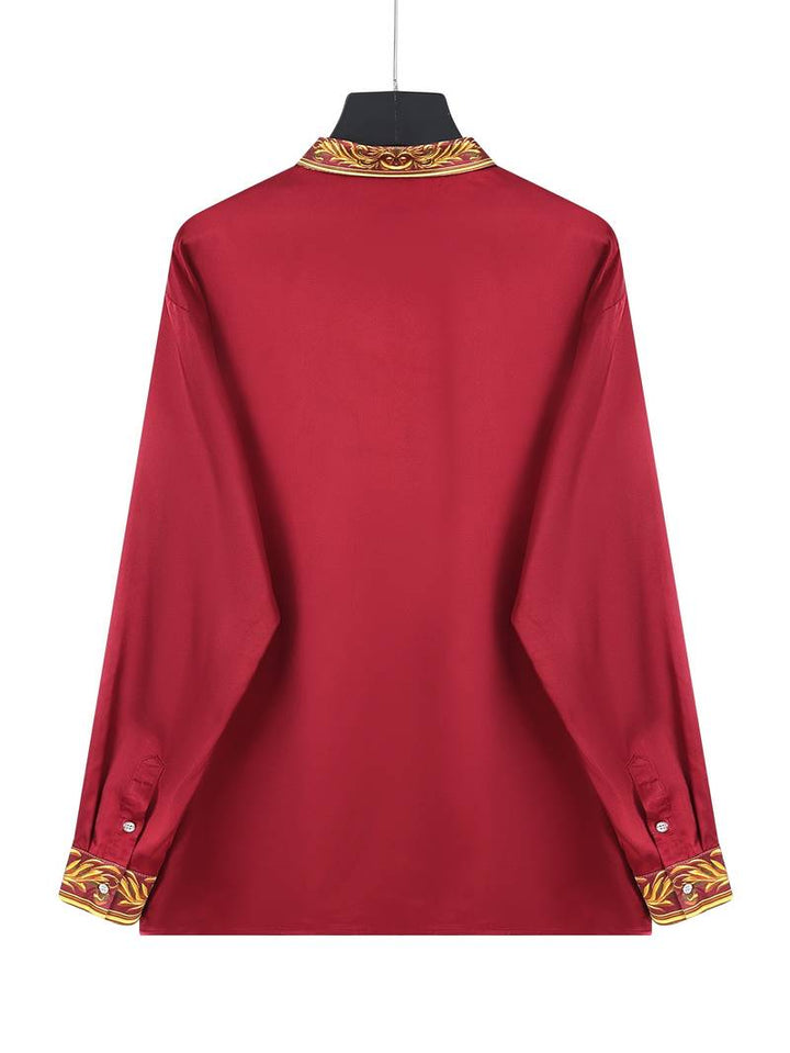Vygantas - Elegantes Patchwork Hemd Mit Langen Ärmeln