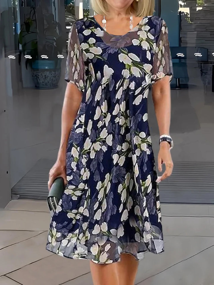 Lizzy - Doppeltes Tunikakleid Mit Blumenmuster