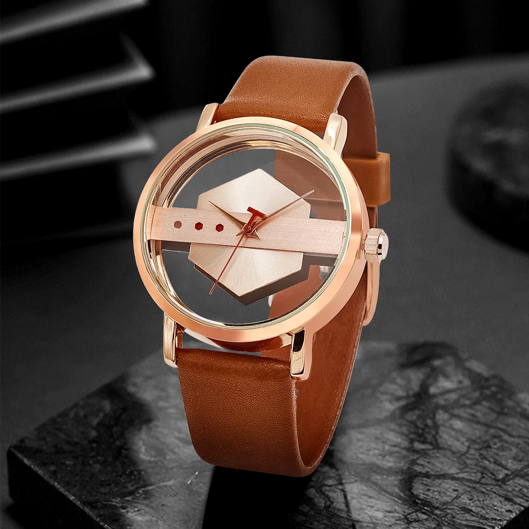 DialVorn - Uhr Mit Geometrischem Zifferblatt Und Armband