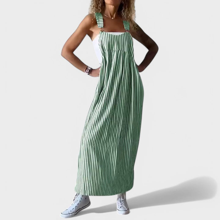 Guzel – Stilvolles Maxikleid Mit Streifenprint