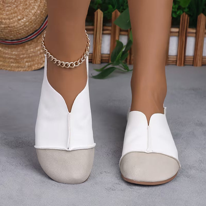 Bethan – Flexible Faltbare Flache Schuhe mit Eckiger Zehenpartie