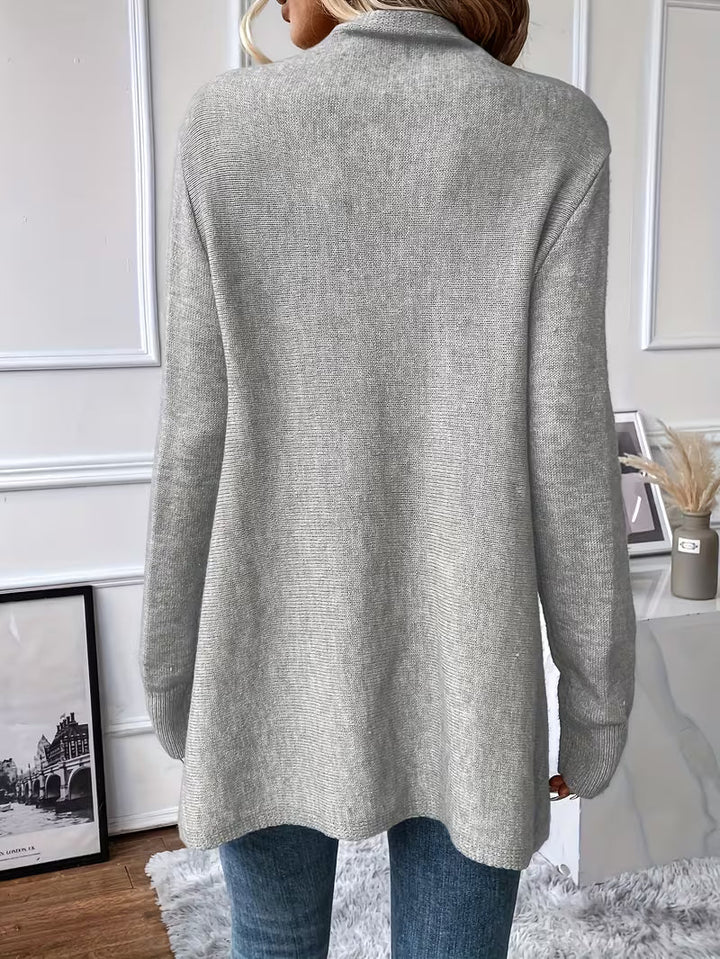 Busra – Strickjacke Mit Drapiertem Ausschnitt Und Fransenbesatz