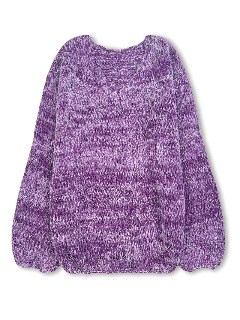 Lital - Eleganter Weicher Pullover Mit V-Ausschnitt