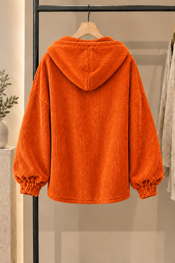 Nalina – Übergröße-Kapuzen Jacke Aus Cord