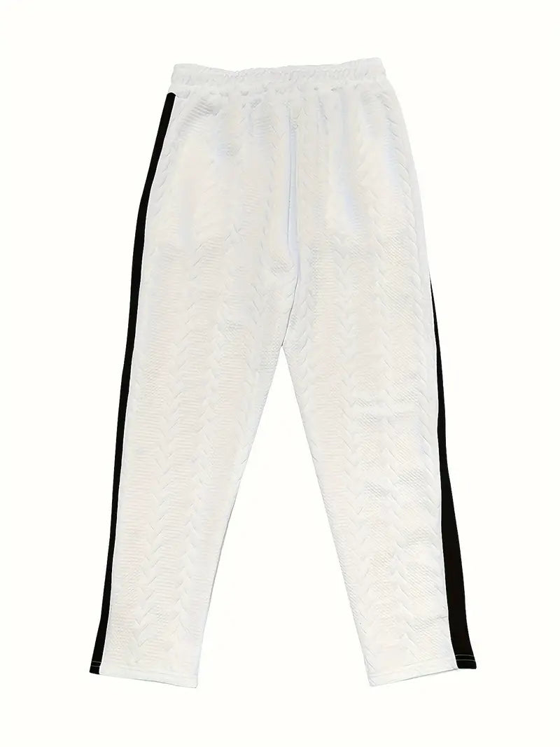 Jonass – Gestrickte Hose Mit Weitem Bein Und Seitlichen Knöpfen