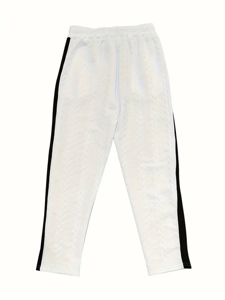 Jonass – Gestrickte Hose Mit Weitem Bein Und Seitlichen Knöpfen