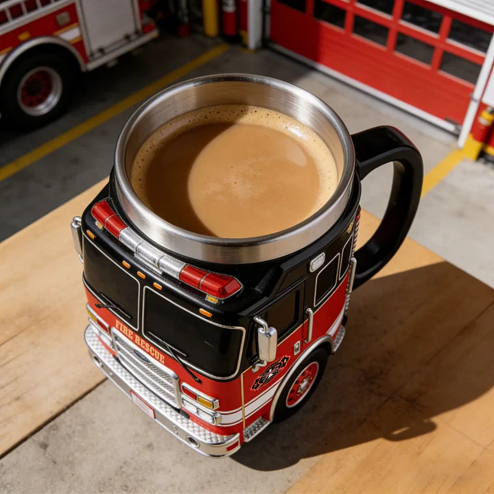 RescueBrew – Becher in Form eines Feuerwehrwagens
