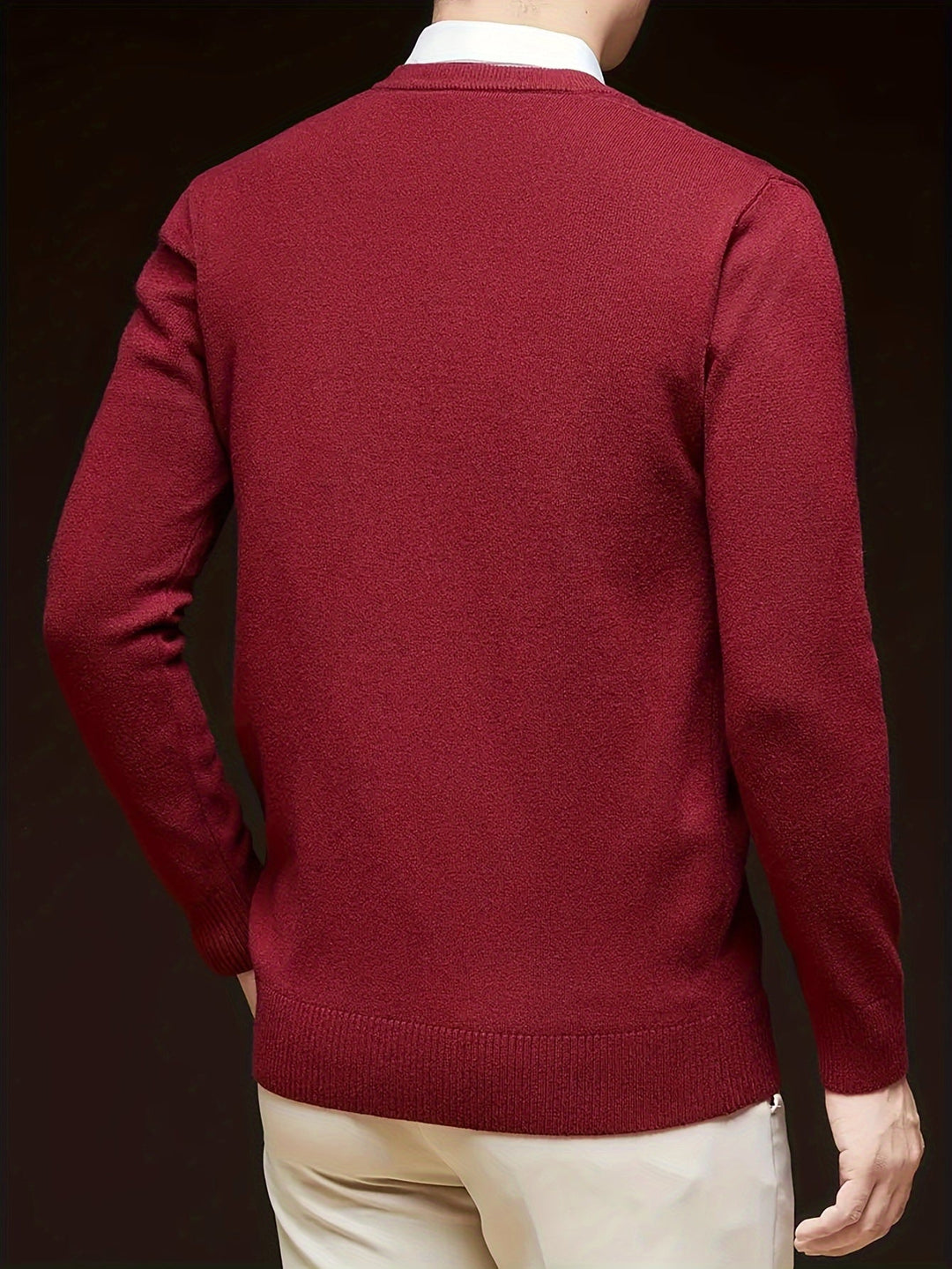 Dionysis – „Cross Border“ Strickpullover mit V-Ausschnitt