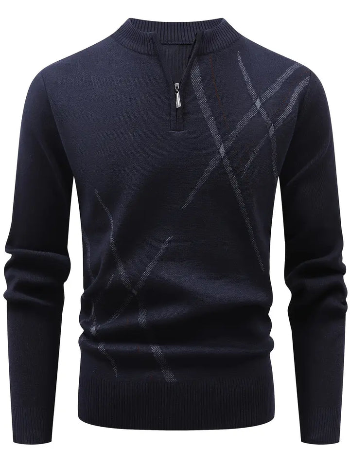 Yoann – Strick Pullover Mit Viertelreißverschluss