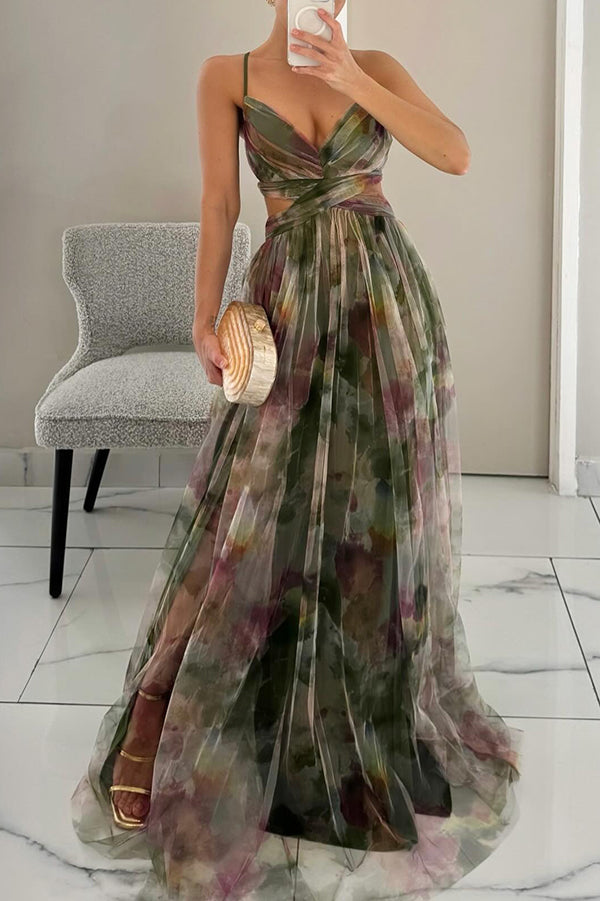 Guoda - Bezauberndes Maxi Kleid Mit Blumenmuster