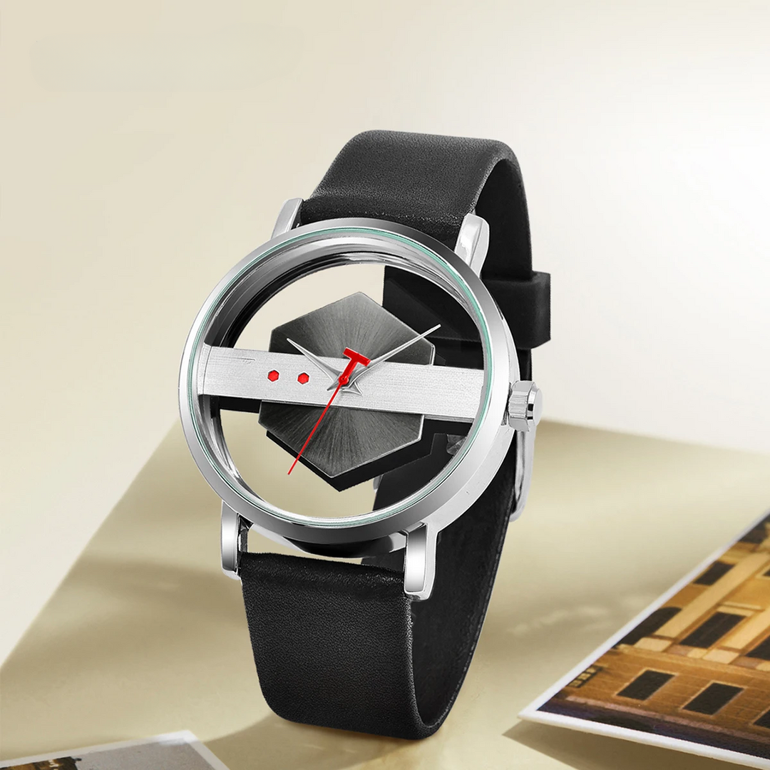 DialVorn - Uhr Mit Geometrischem Zifferblatt Und Armband