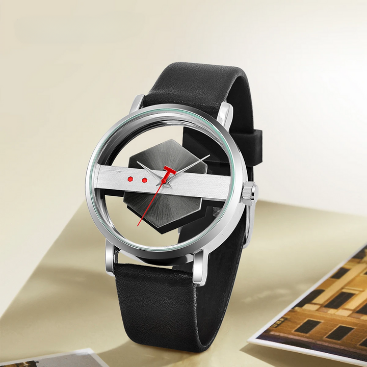 DialVorn - Uhr Mit Geometrischem Zifferblatt Und Armband