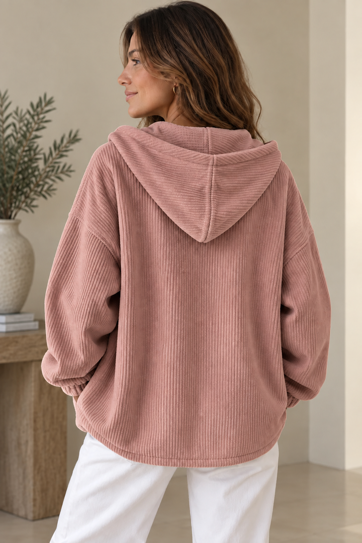 Nalina – Übergröße-Kapuzen Jacke Aus Cord