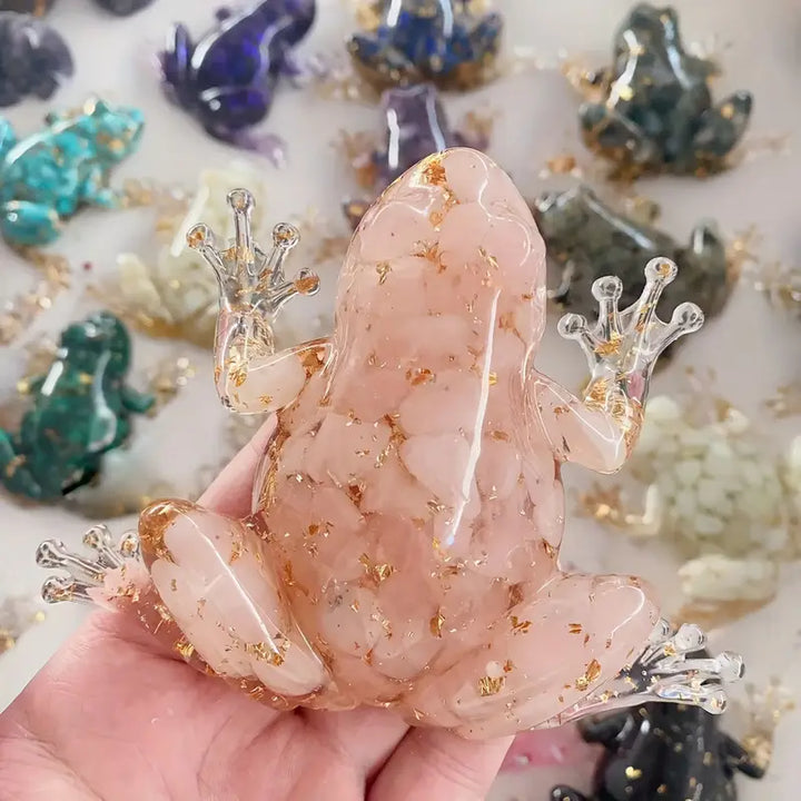 Frostone – Kristallfrosch Skulptur Für die Wohnraum Dekoration