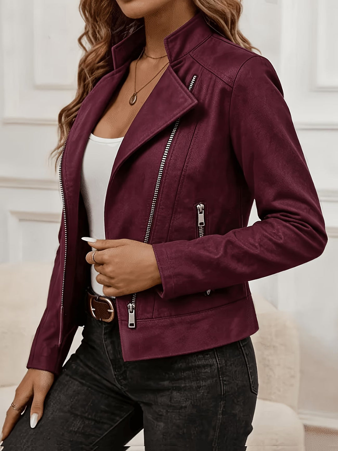 Amina – Langarmjacke mit Reißverschluss