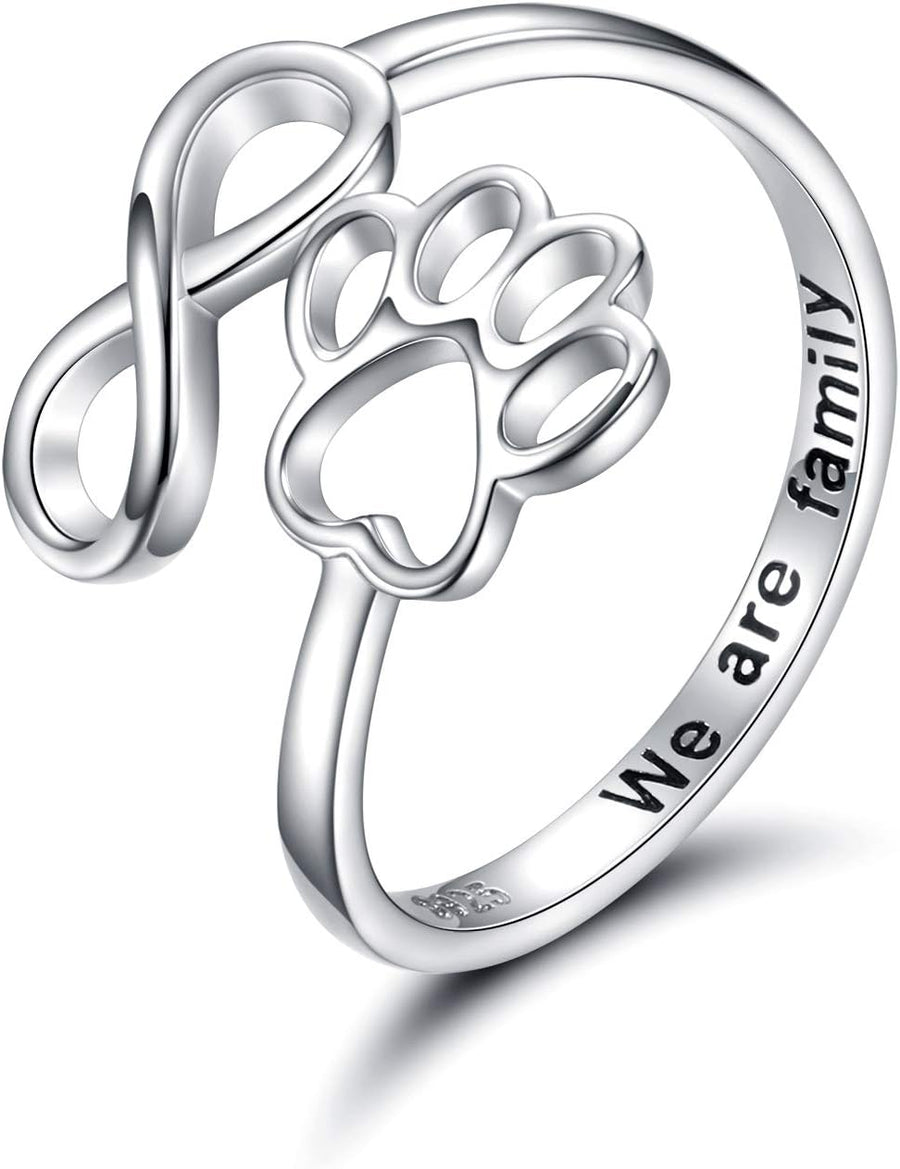HeartPaw – Handgefertigter Ring mit Pfote und Herz