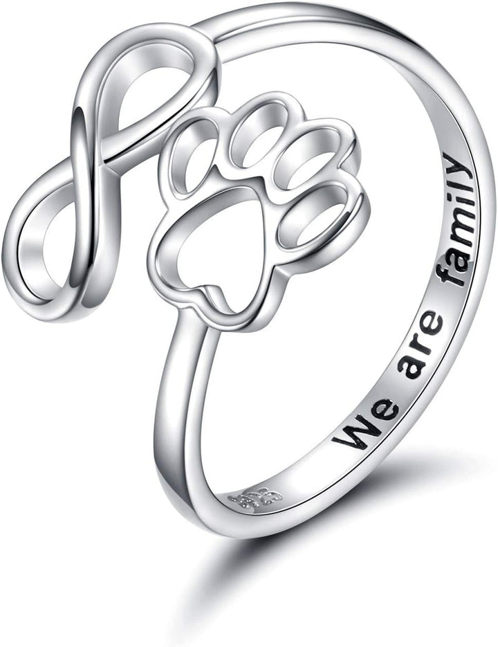 HeartPaw – Handgefertigter Ring mit Pfote und Herz