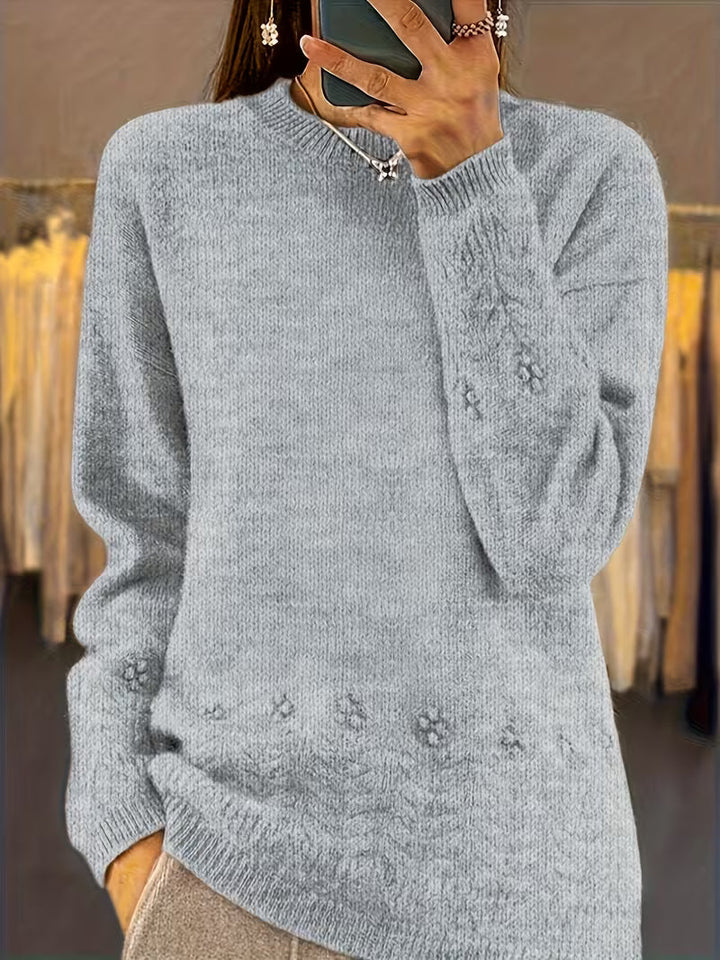 Ghizala – Pullover Mit Rundhalsausschnitt Und Blumenmuster
