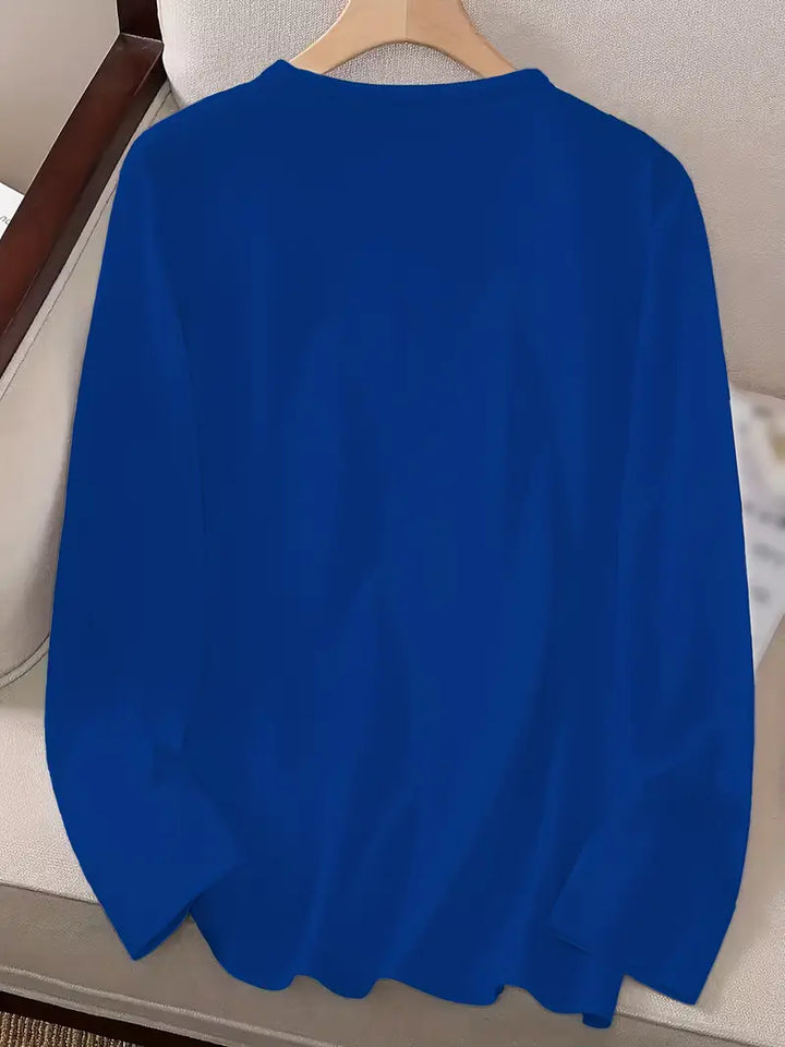 Odalina - Lässiges T-Hemd Mit Smiley Zwinkern Aufdruck