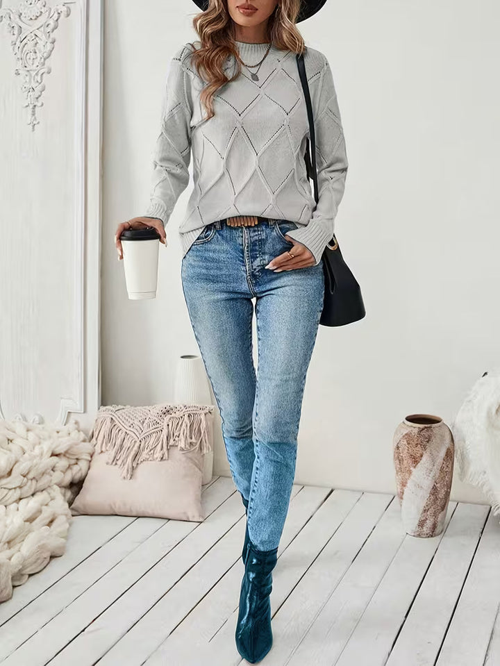 Filisha – Strick Pullover Mit Rundhalsausschnitt