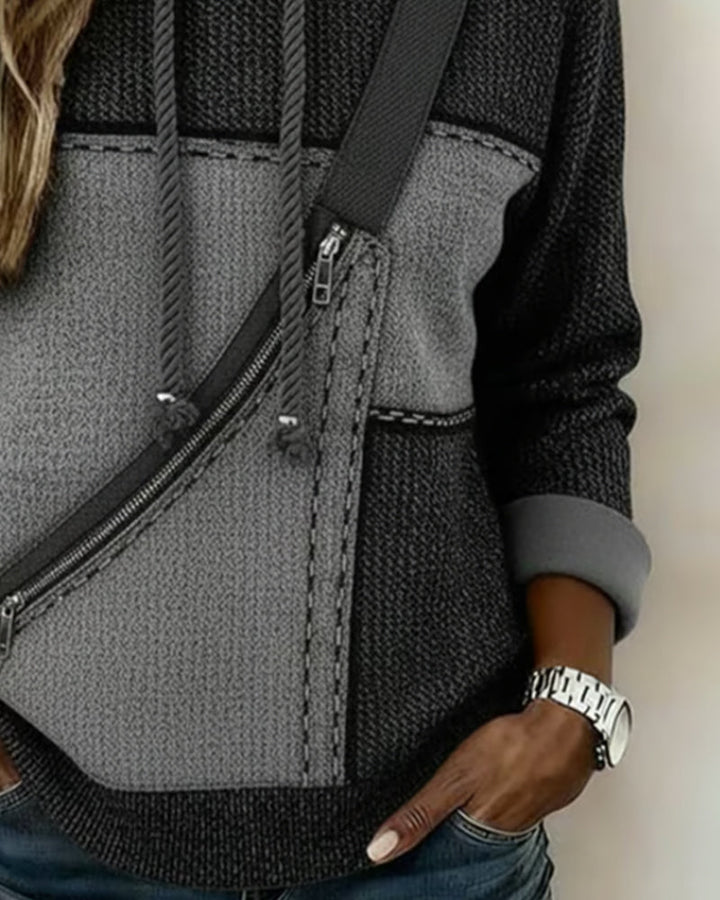 Eija – Stylischer Kapuzenpullover Mit Farbblock