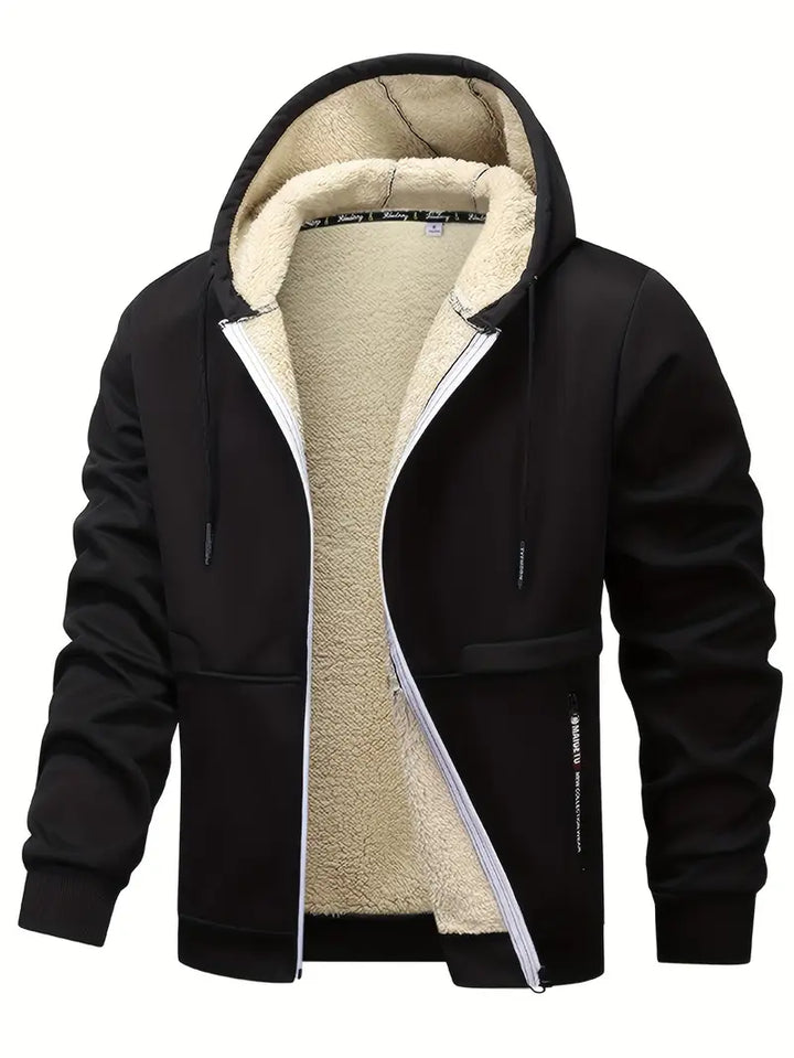 Helge - Lässiger Kapuzenpullover Mit Langen Ärmeln Und Reißverschluss