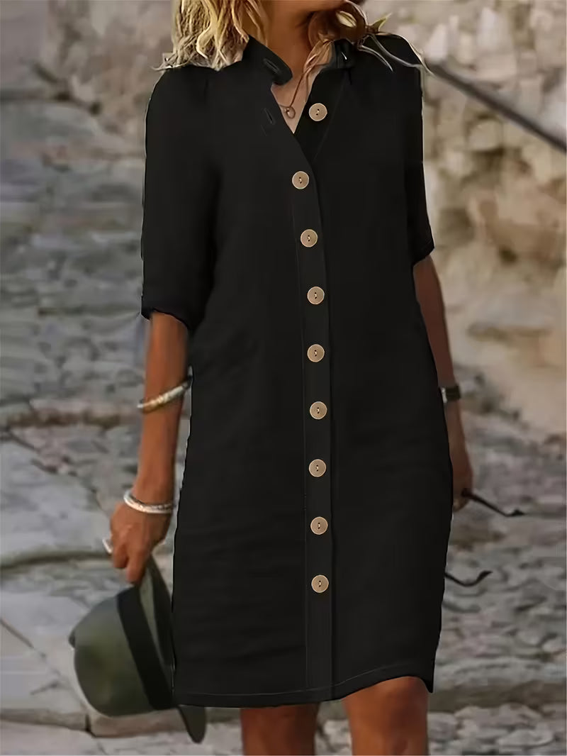 Keiniza – Kurzarm-Hemd Kleid