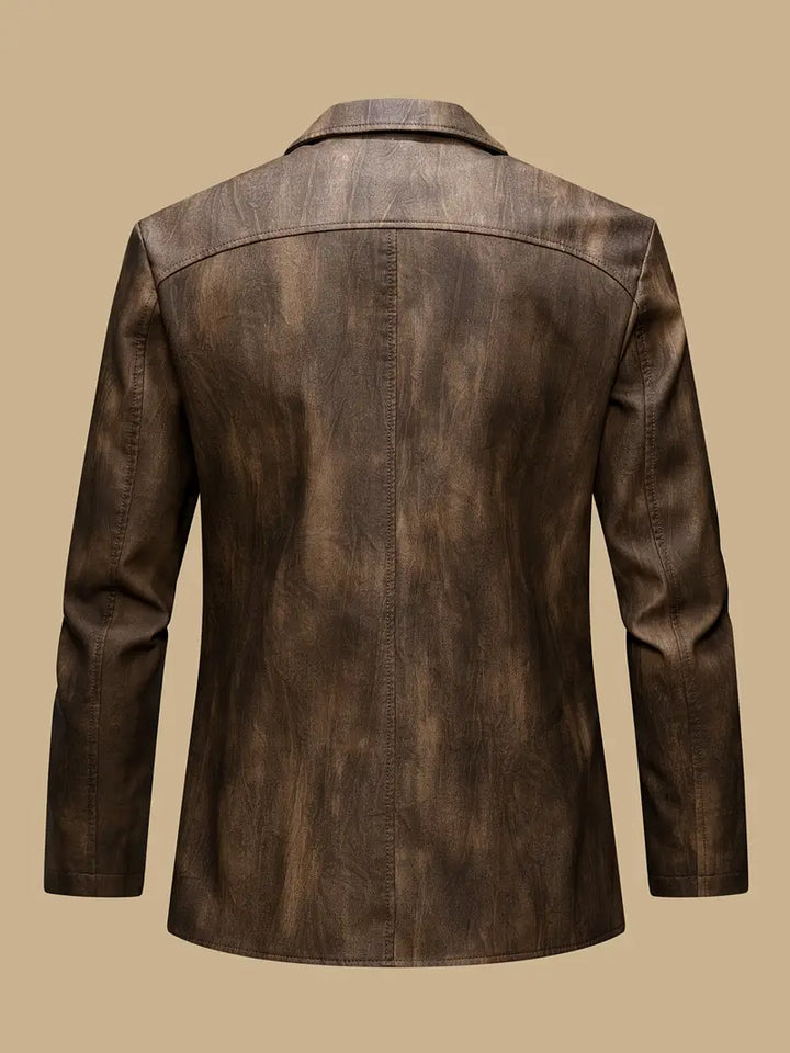 Julien – Leder Jacke Mit Lokomotiv Kragen