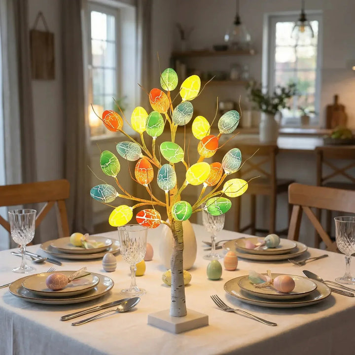 SpringAura - Bunter LED Osterbaum Für Eine Festliche Wohnkultur