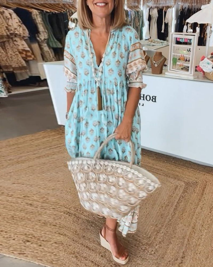 Nailya – Lässiges Bedrucktes Kleid