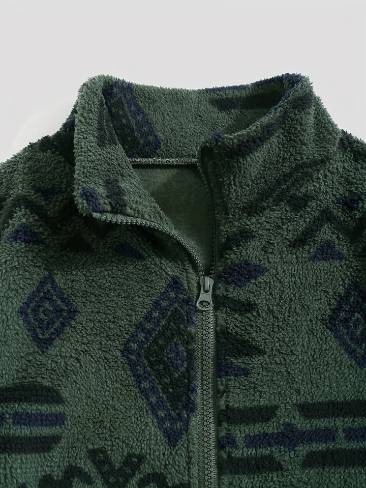 Esra – Langärmelige Jacke Mit Geometrischem Muster