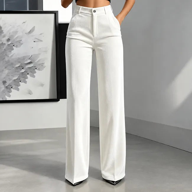 Jana - Hose Mit Hohem Bund Und Weitem Bein