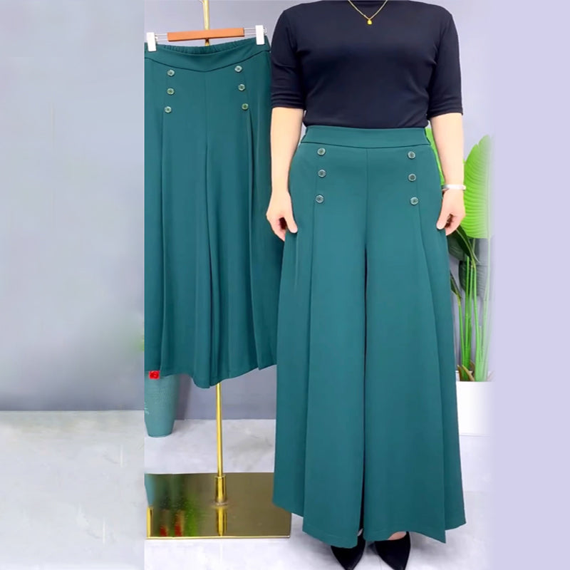 Malou - Stilvolle Bundfaltenhose mit weitem Bein
