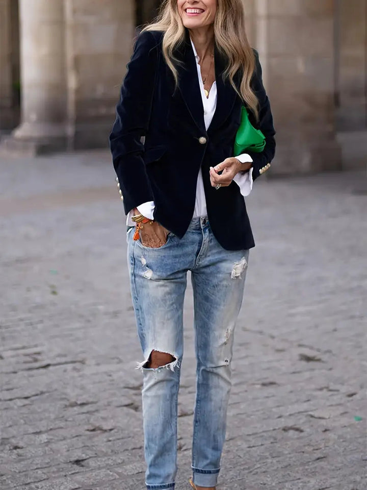 Elīna – Modischer Samt Blazer