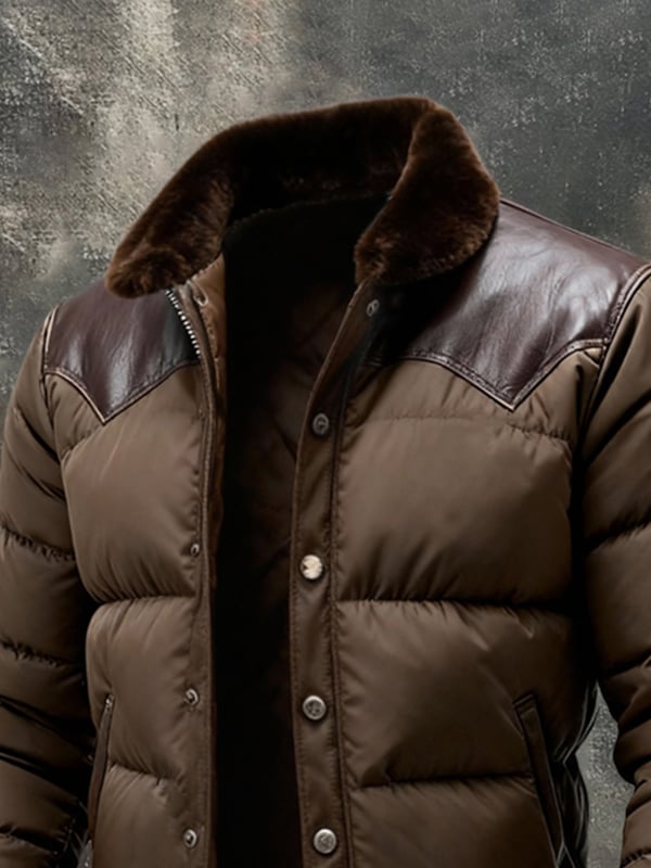 Benzema – Elegante Warme Leder Jacke Mit Langen Ärmeln