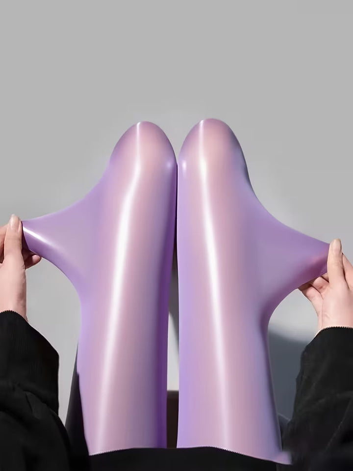 Bekah – Hochglänzende Stretch Strumpfhose Mit Fußteil