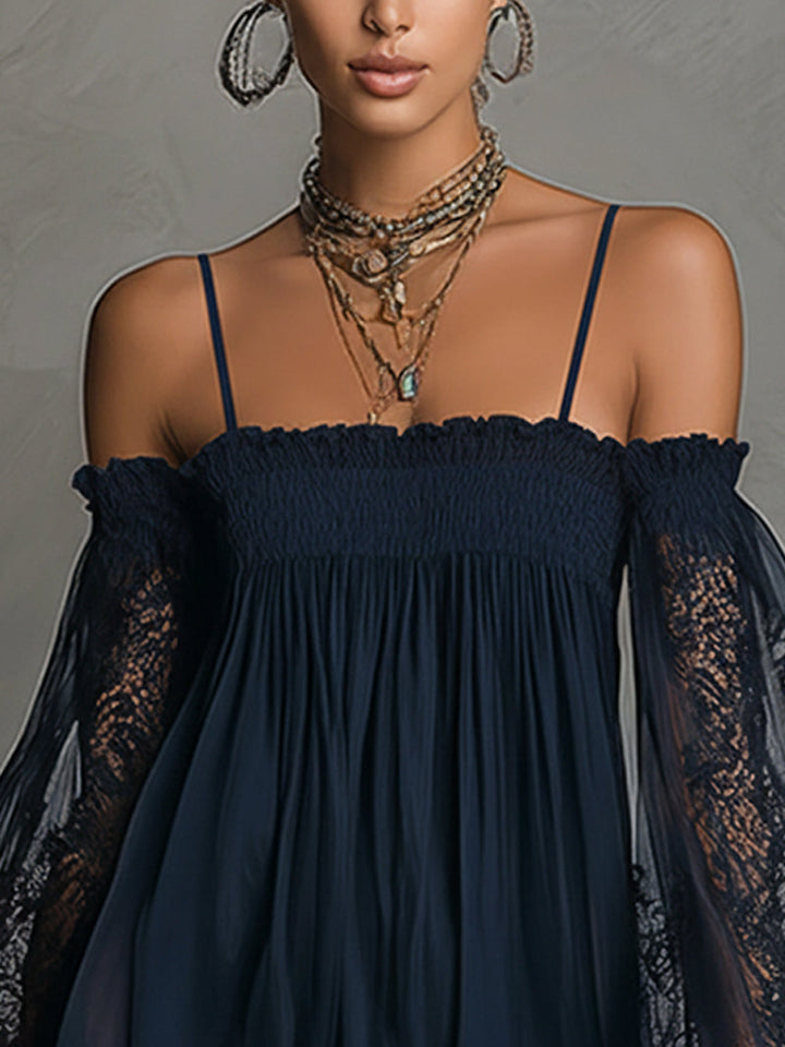 Charity – Schulterfreies Spitzenkleid