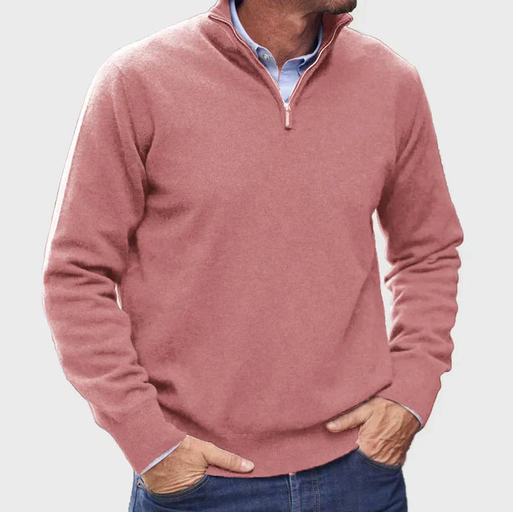 Mitch - Langarm Reißverschluss Pullover
