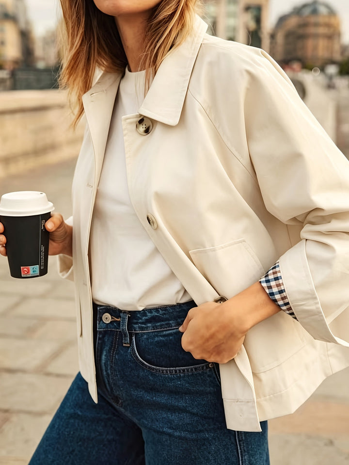 Alyona - Stylische Langarmjacke mit Knopfleiste