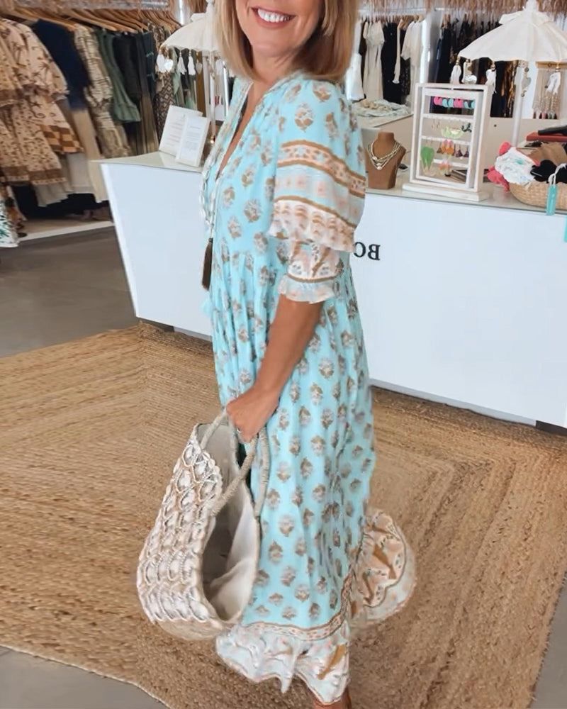 Nailya – Lässiges Bedrucktes Kleid