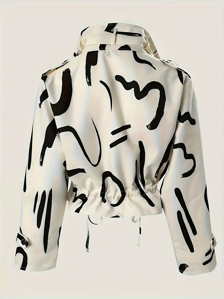 Fredely - Jacke Mit Kordelzug in Der Taille Und Mehreren Taschen