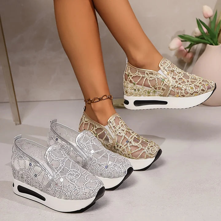 Heleen – Turnschuh Mit Hoher Taille Und Pailletten