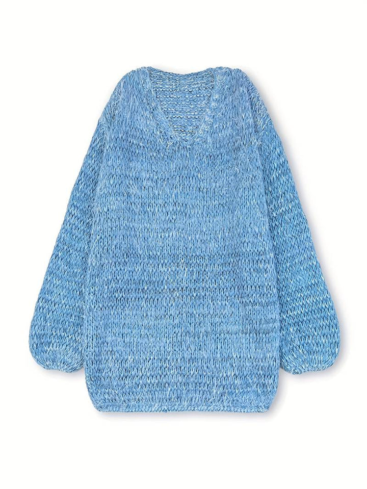 Lital - Eleganter Weicher Pullover Mit V-Ausschnitt