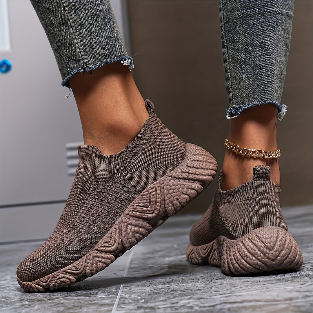 Elisha – Gestrickte Schuhe Mit Klobiger Sohle