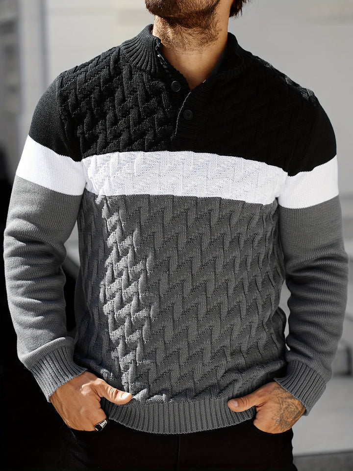 Lilfad - Casual Stand Collar Knitted Sweater