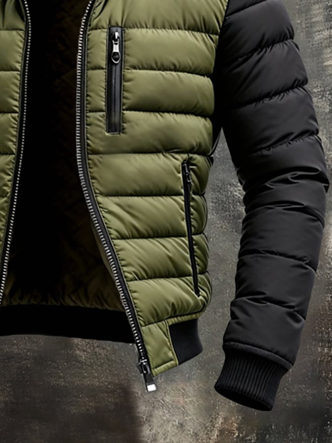 Traian – Stepp Jacke Mit Reißverschluss Und Geschnittenem Futter
