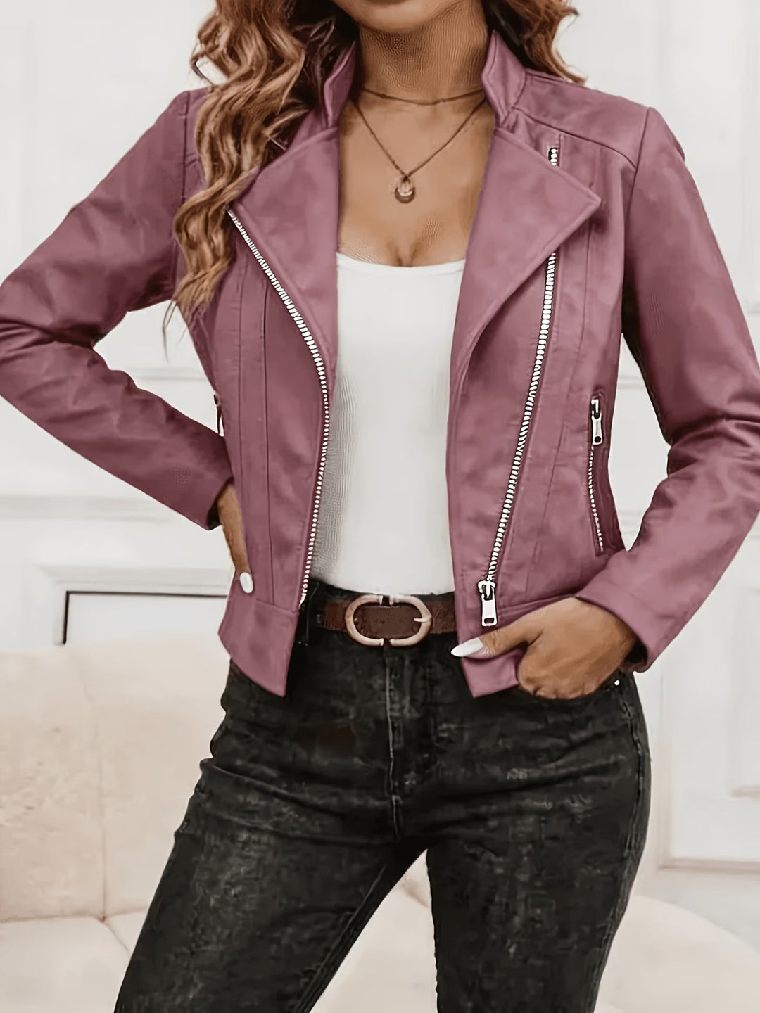 Amina – Langarmjacke mit Reißverschluss
