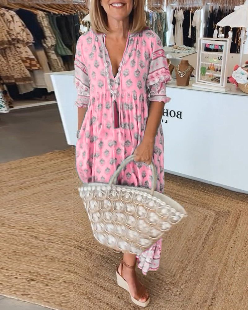 Nailya – Lässiges Bedrucktes Kleid